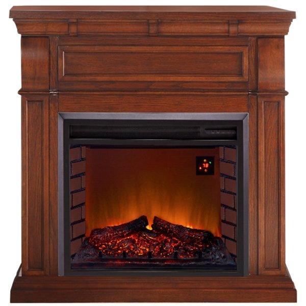 Duluth Forge Full Size Electric Fireplace – Remote Control, Auburn Cherry Finish – Model# EL1350-2-AC